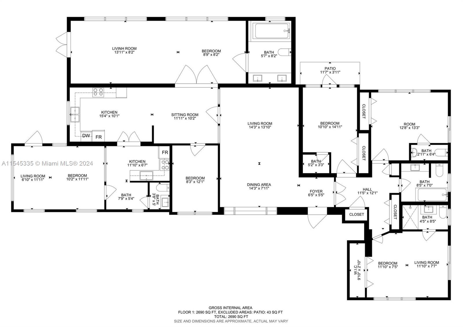 1755 SW 23rd Ave, Miami, Florida 33145, 6 Bedrooms Bedrooms, ,6 BathroomsBathrooms,Residential,For Sale,1755 SW 23rd Ave,A11545335