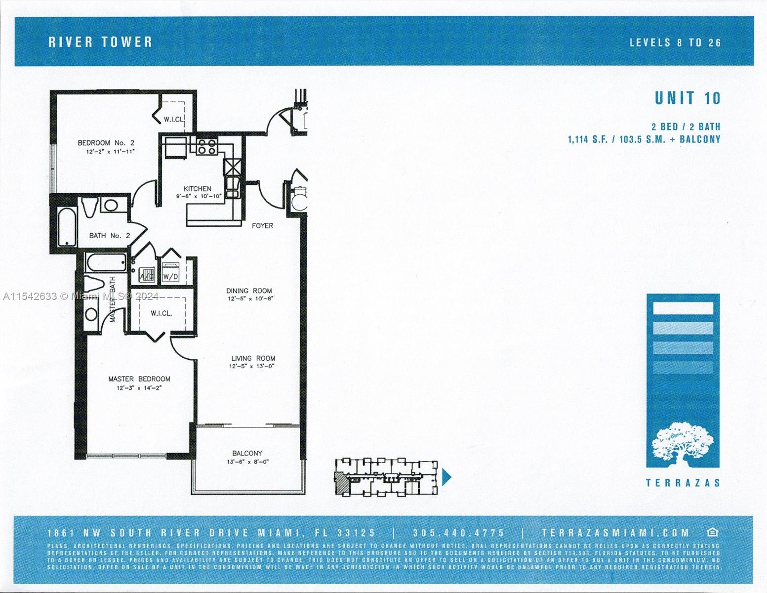 1861 NW S River Dr 1810, Miami, Florida 33125, 2 Bedrooms Bedrooms, ,2 BathroomsBathrooms,Residential,For Sale,1861 NW S River Dr 1810,A11542633