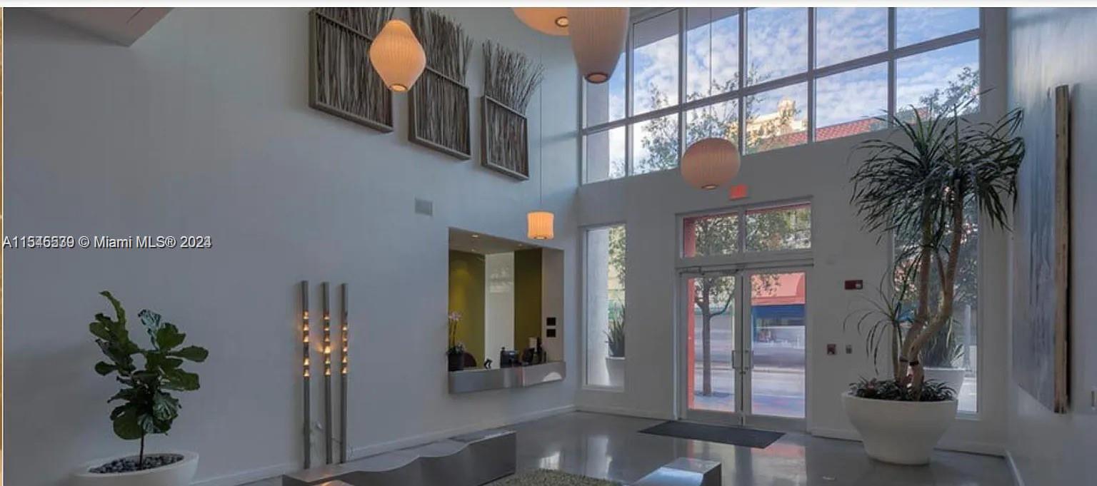 Beautiful lobby with front desk security