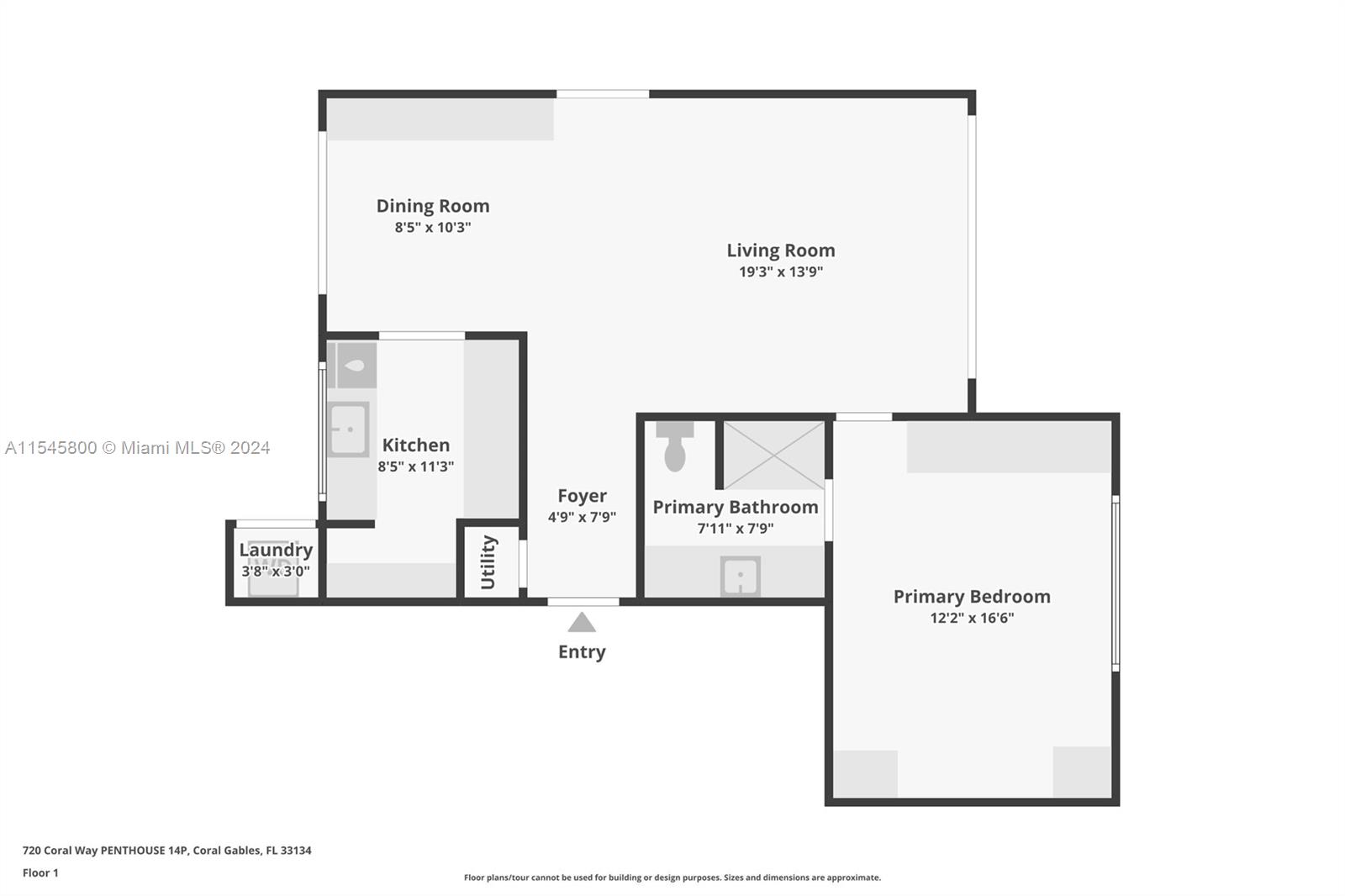 720 Coral Way PH14P, Coral Gables, Florida 33134, 1 Bedroom Bedrooms, ,1 BathroomBathrooms,Residential,For Sale,720 Coral Way PH14P,A11545800