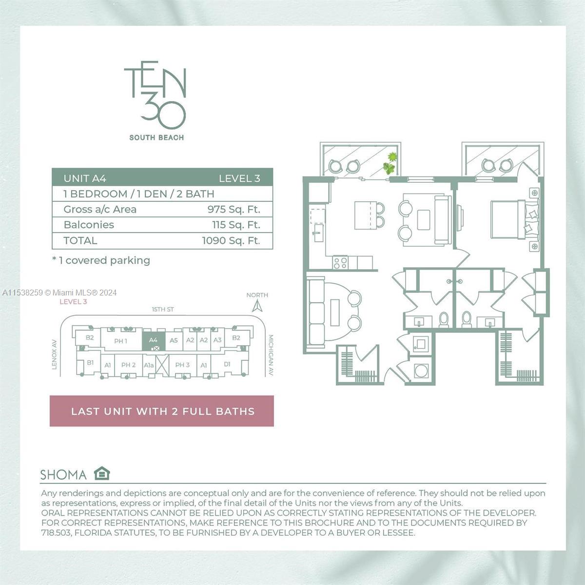 1030 15th St 201, Miami Beach, Florida 33139, 1 Bedroom Bedrooms, ,2 BathroomsBathrooms,Residentiallease,For Rent,1030 15th St 201,A11538259