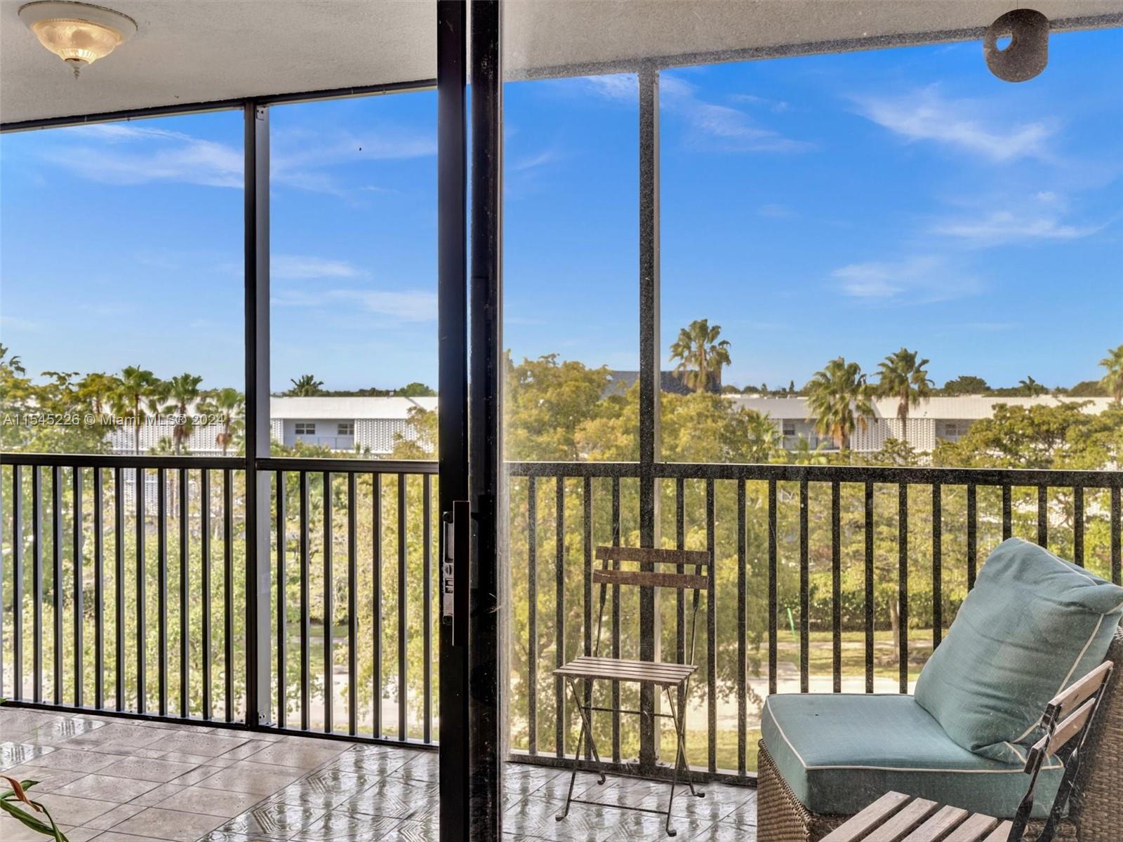 Ample balcony with open views.