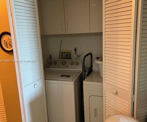 Laundry area on entryway