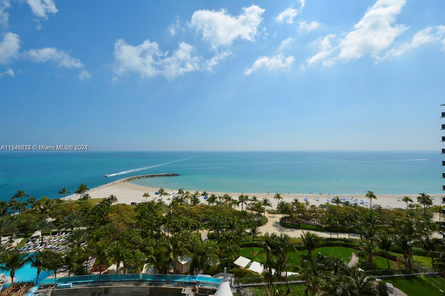 Rarely available best 2 Bdr line in the building. Beautiful direct oceanfront 2/2.5 corner unit with 10Ft ceilings. Floor to ceiling glass windows and stunning unobstructed view of ocean, inlet and bay.The most luxurious living in Bal Harbour offering 5 stars amenities, 24Hr concierge and security, valet parking, beach service, fitness center, 2 pools, Spa, dining, bar, residents theatre, conference and party room. Unit features High end appliances including Wolf, Miele, Subzero, Bosch... European cabinetry, marble floor, lots of storage. Laundry room.  Steps away from the world famous Bal Harbour Mall, fine dining, grocery shopping... United rented until end of April. Need 24 hr notice to show. Please text Listing  agent.