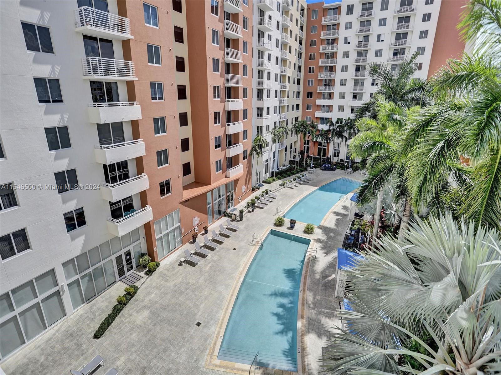 Pool view by day