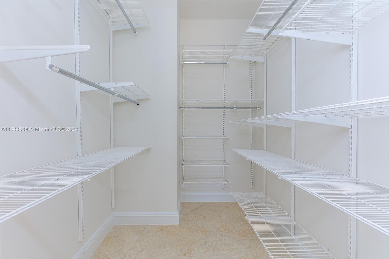 Walking closet in the master bedroom