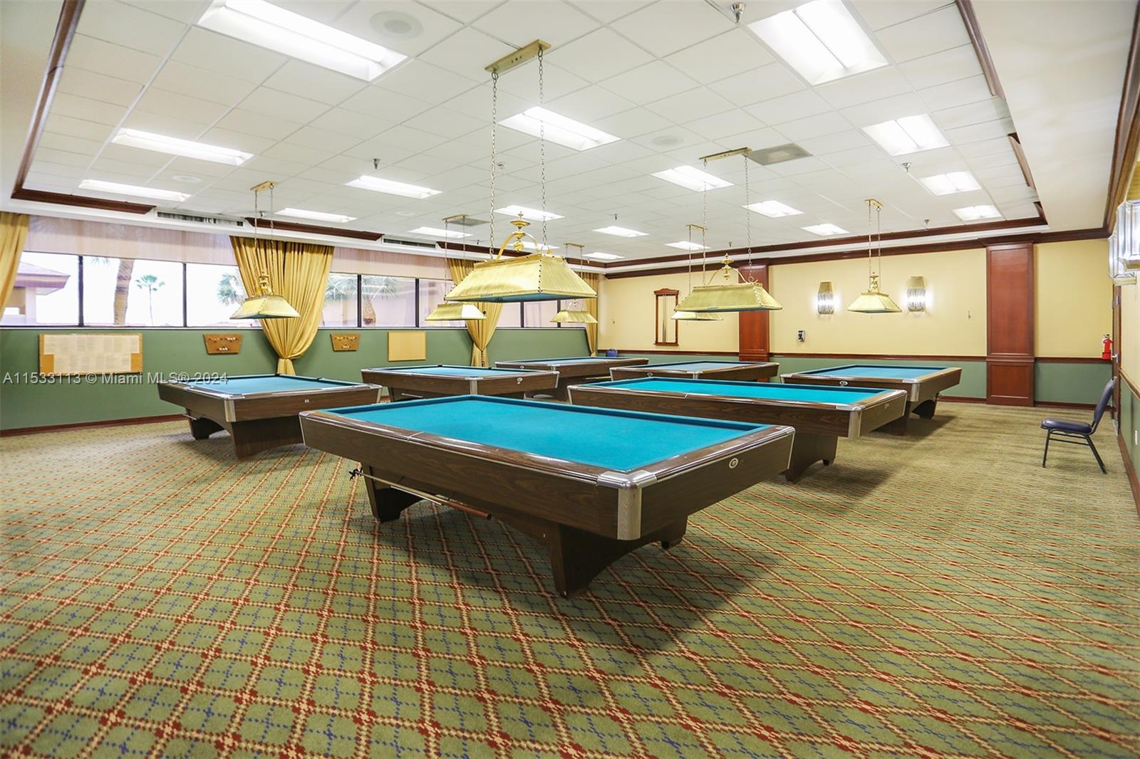 Billards Room adjacent to Many Game Rooms