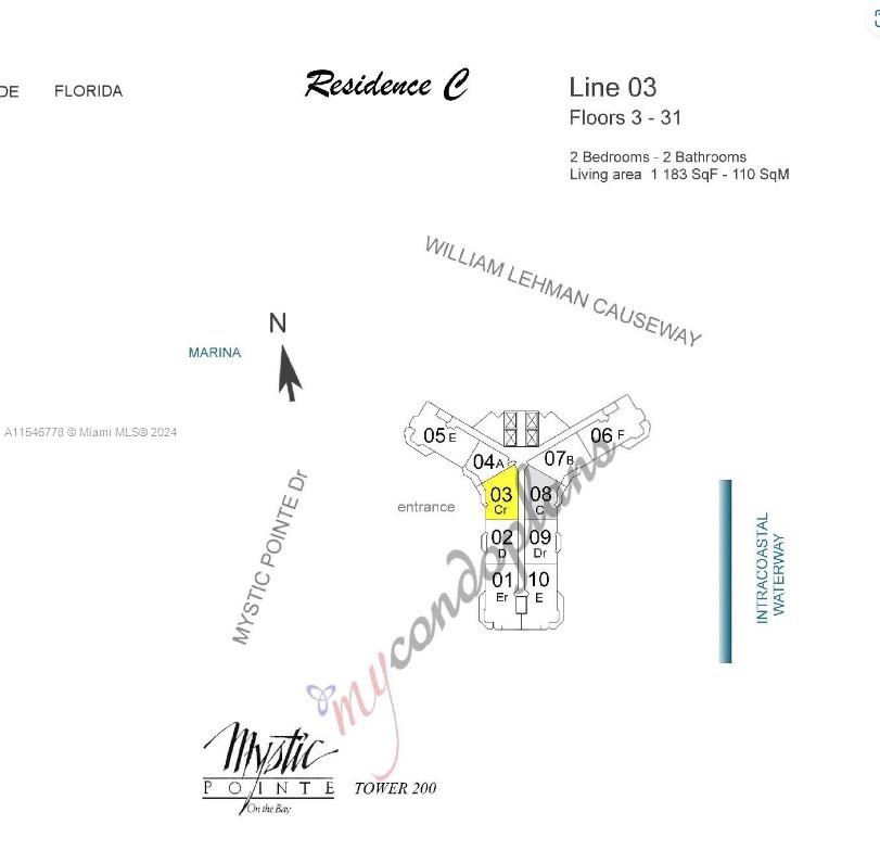 19195 NE 36th Ct 2203, Aventura, Florida 33180, 2 Bedrooms Bedrooms, ,2 BathroomsBathrooms,Residentiallease,For Rent,19195 NE 36th Ct 2203,A11546778