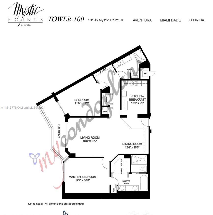 19195 NE 36th Ct 2203, Aventura, Florida 33180, 2 Bedrooms Bedrooms, ,2 BathroomsBathrooms,Residentiallease,For Rent,19195 NE 36th Ct 2203,A11546778
