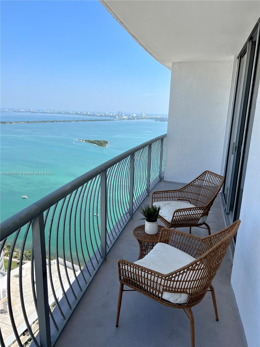 Spectacular lower penthouse level unit on the 53rd floor at the Opera Tower. Largest one bedroom unit in the building. Large balcony with ocean, Biscayne and Wynwood views. Lots of natural light; spacious layout. Fully furnished with washer and dryer inside the unit. Included: gas, water, gym, pool, one parking garage space. Located in Edgewater and the Arts & Entertainment district, all experiences and necessities are in short walking distance. You will have the very best of Miami at your fingertips! 12 month lease preferred. Landlord only requires 1 month security deposit. Can be rented furnished or unfurnished.
