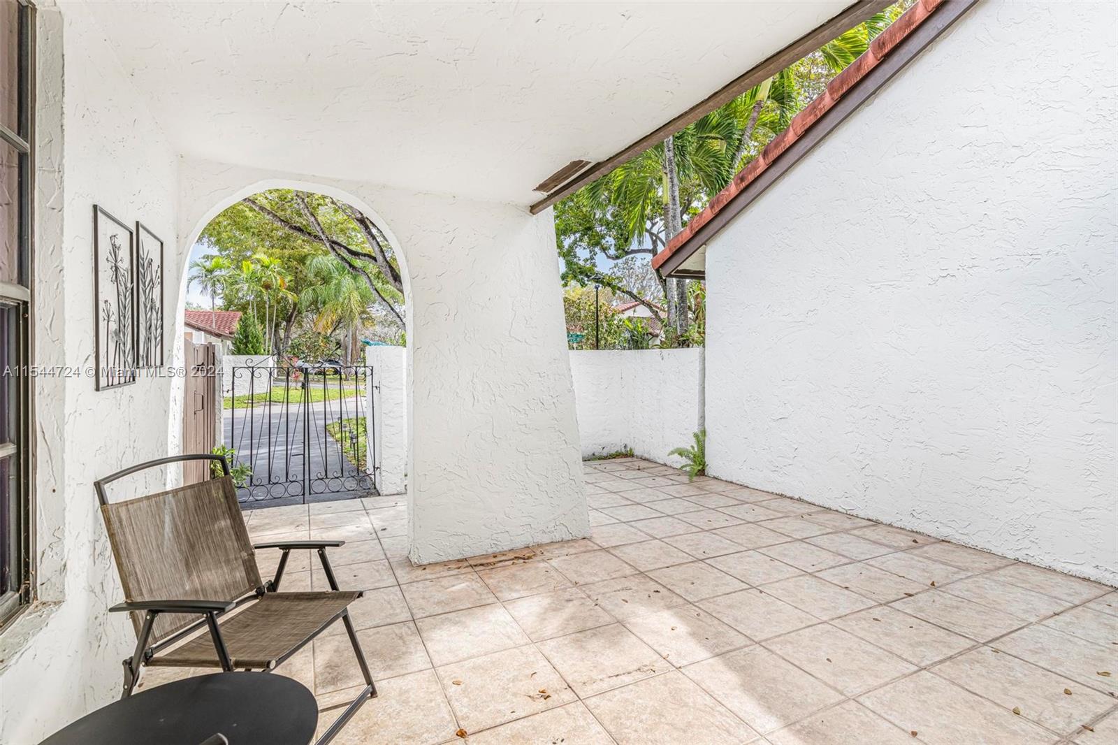 Gated Front Patio