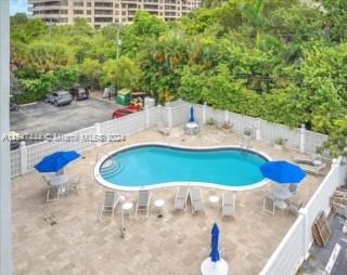 View to the pool