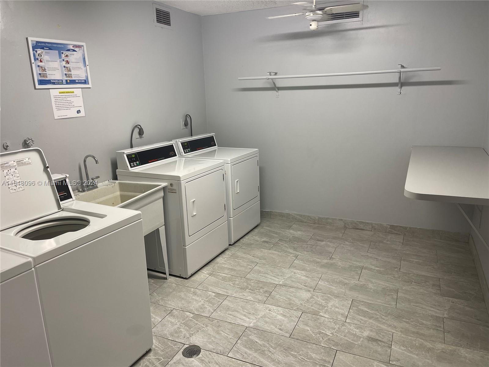 Laundry room right across from your unit