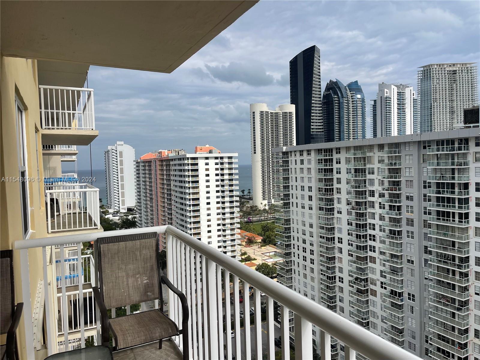 Southeast view from balcony toward the ocean