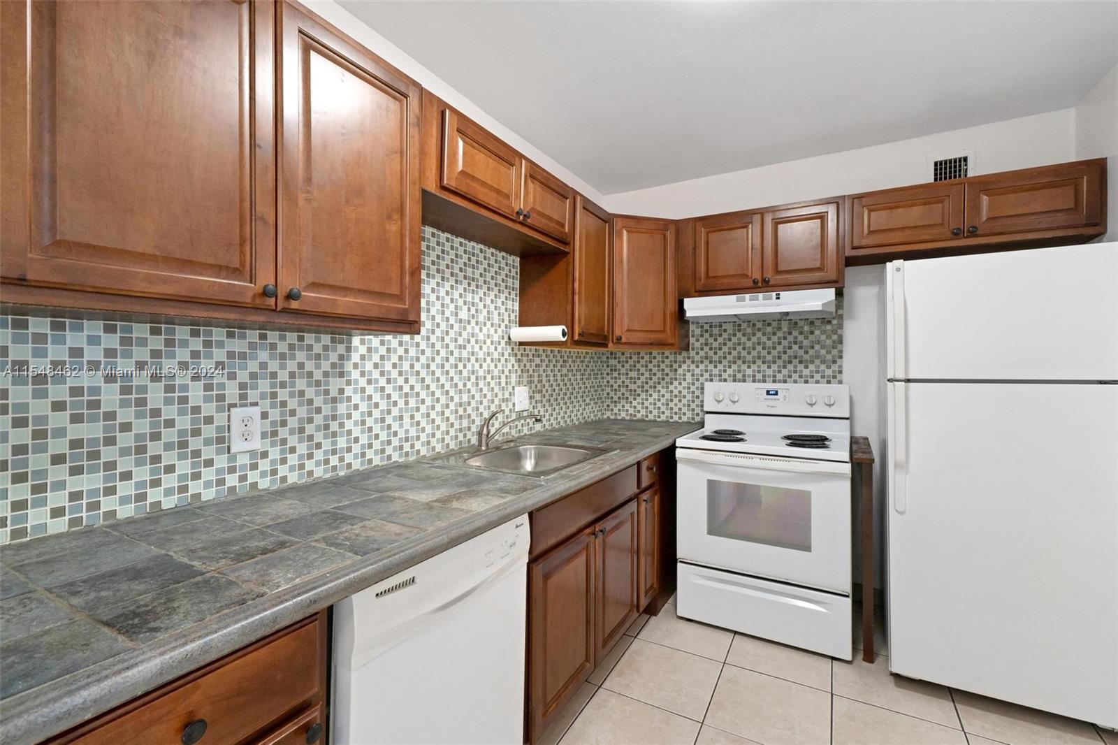 Tile backsplash and counter top