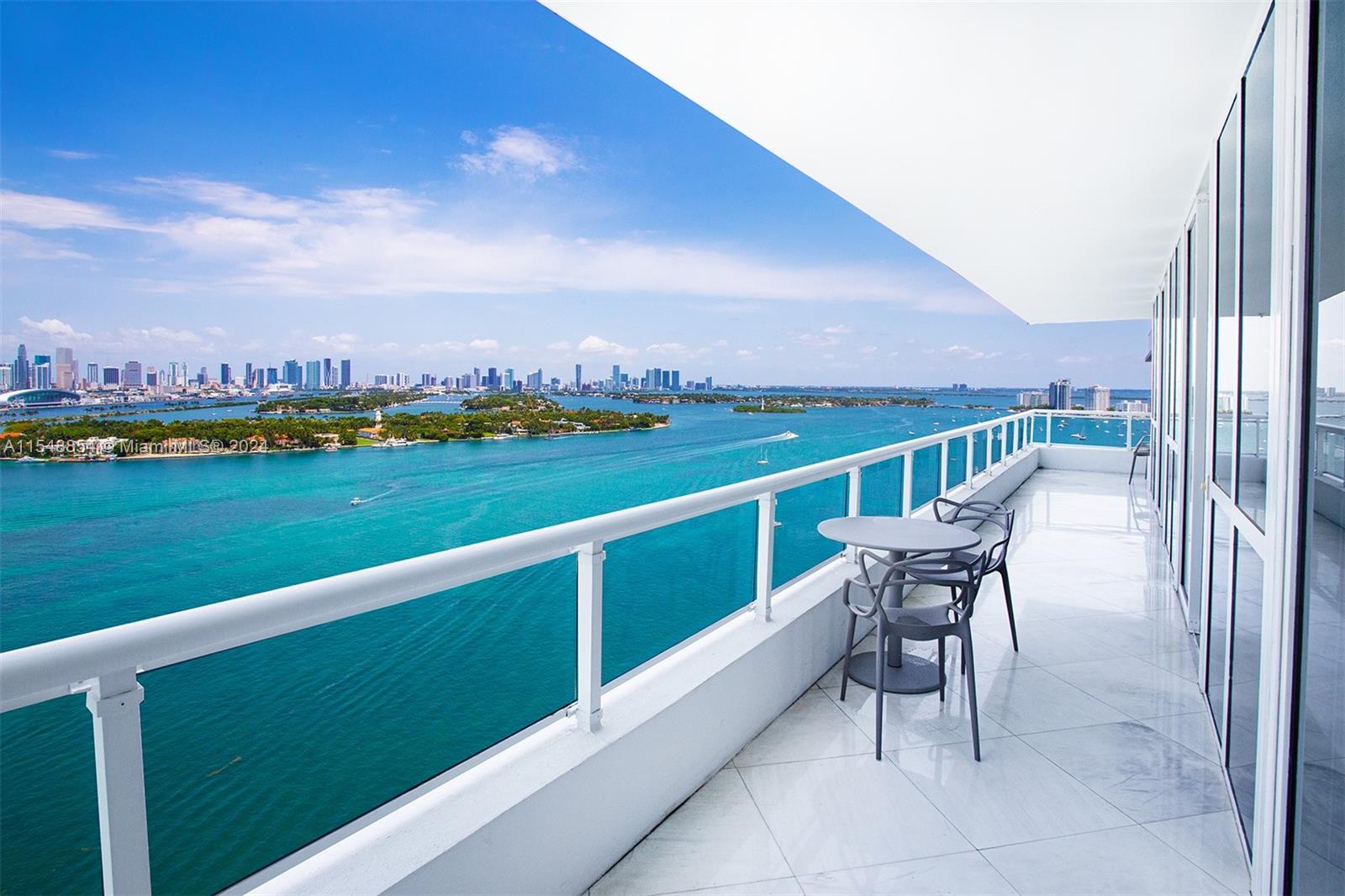 Seasonal Rental. Modern elegance meets panoramic views in this Miami Beach gem! This 2 bed/3 bath + den unit boasts the best view in Miami, with a huge balcony to soak it all in. Furnished with amazing furniture, it's the perfect blend of style and comfort. The unit is completely updated. Don't miss out on this incredible opportunity! Contact us today. Short term lease 3 month minimum.