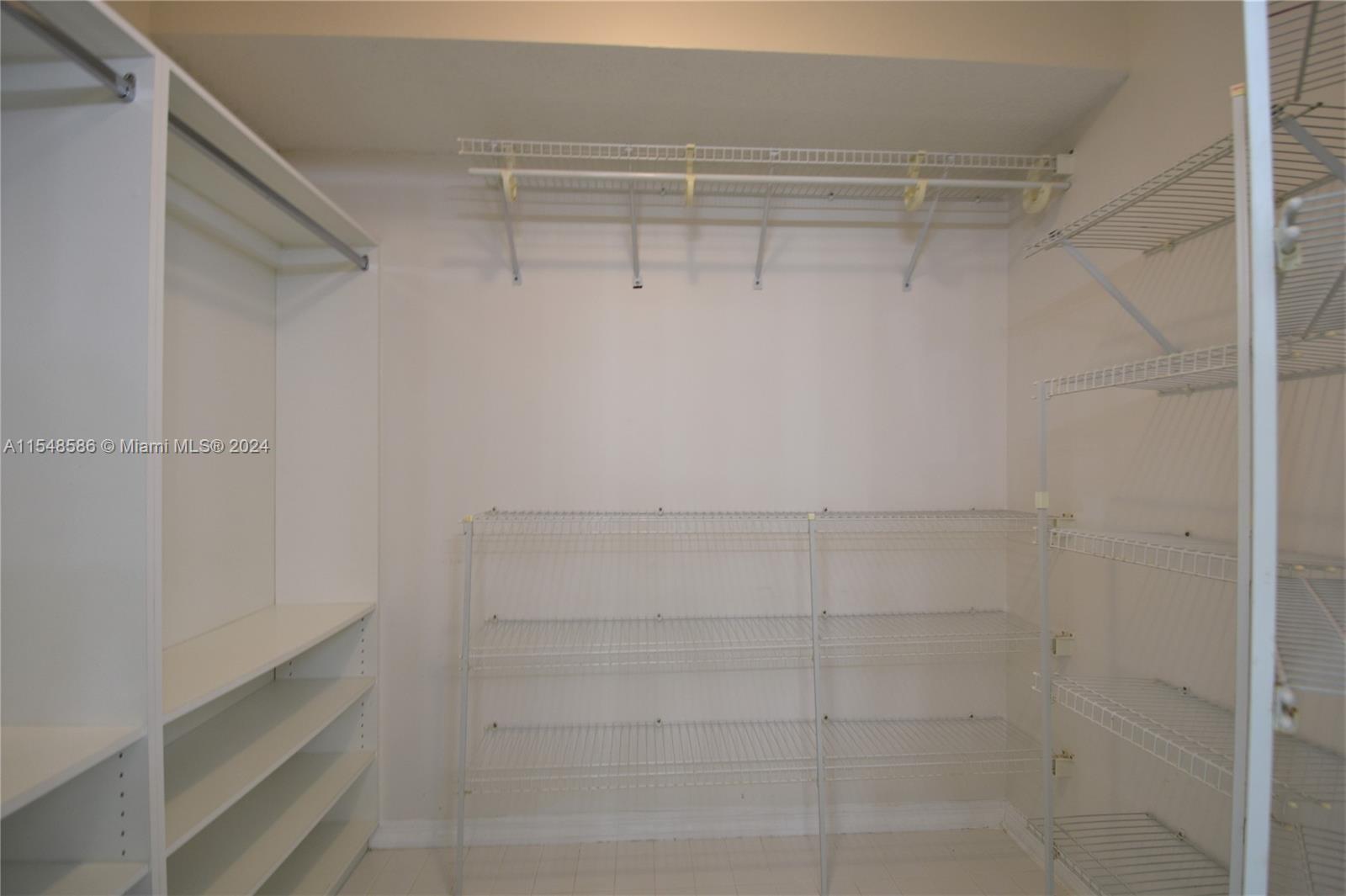 Walk in closet in Master Bedroom