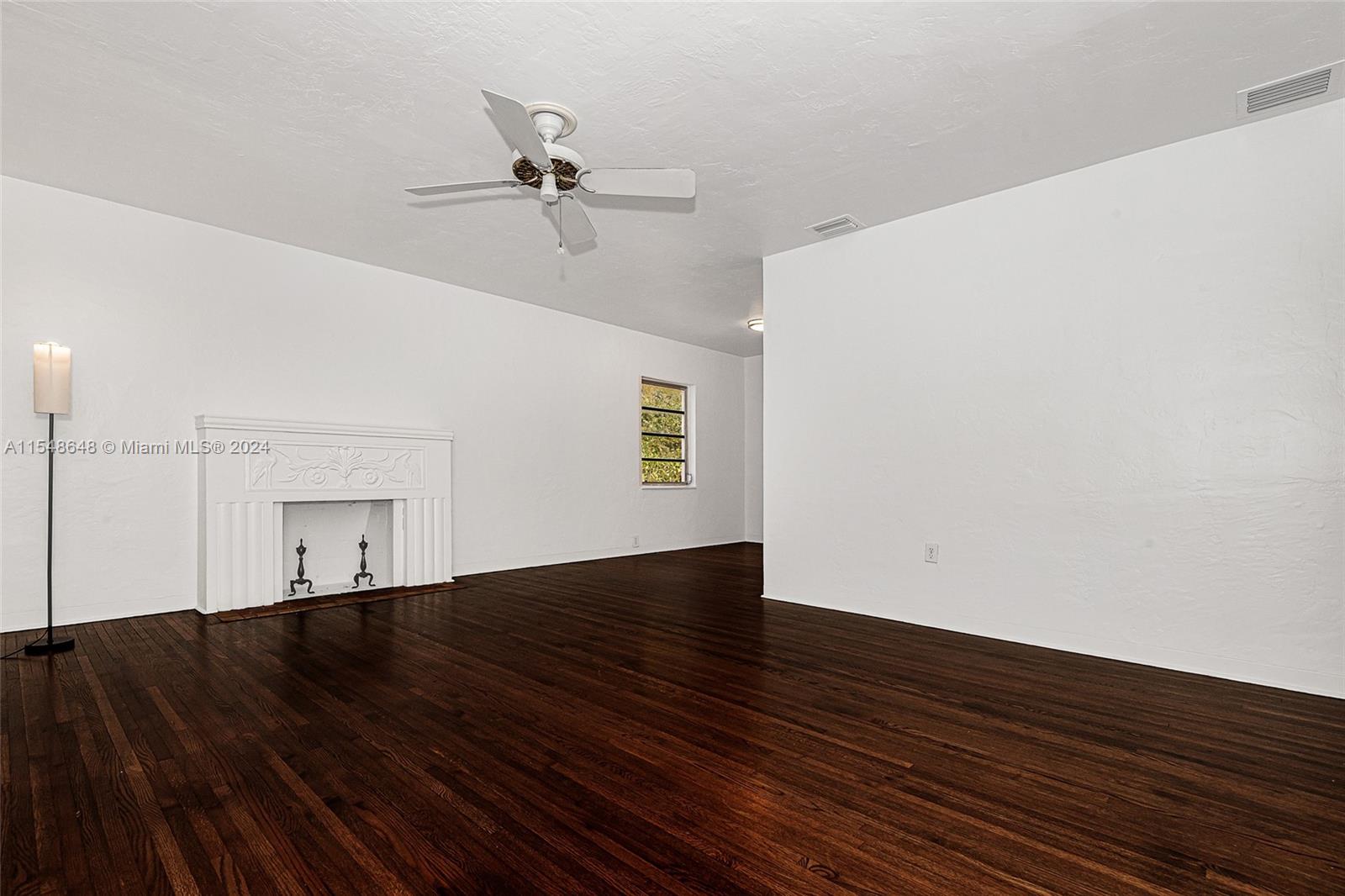 Beautiful refinished hardwood floors & real fireplace.