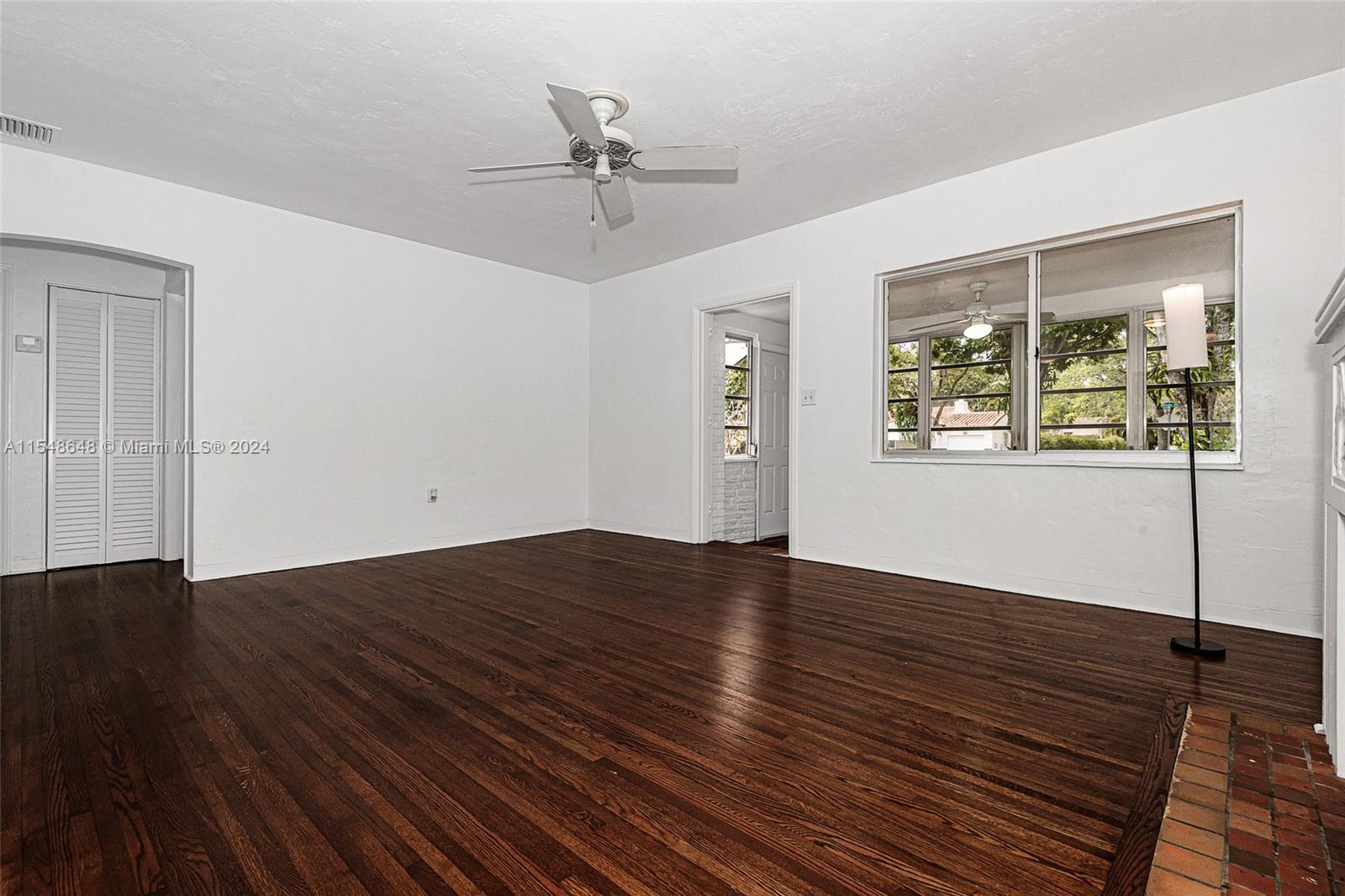 View toward the front porch entry.