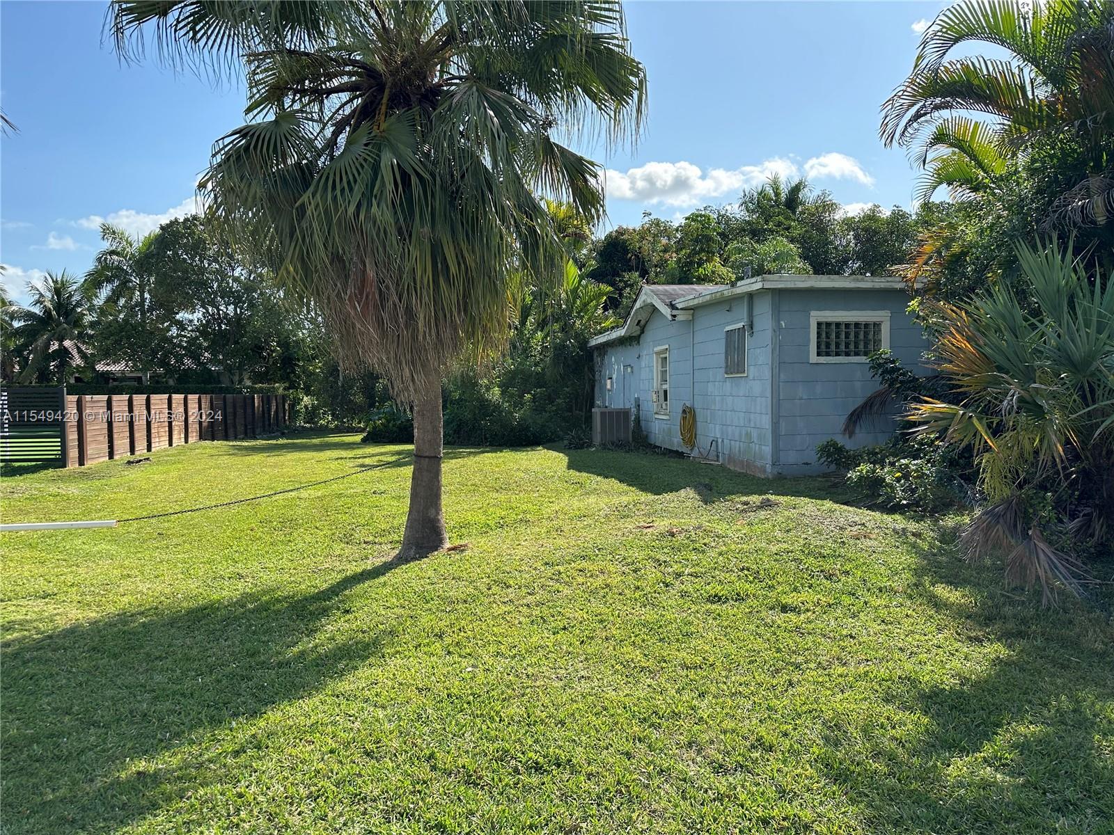 Easterly view of property showing depth of the land.