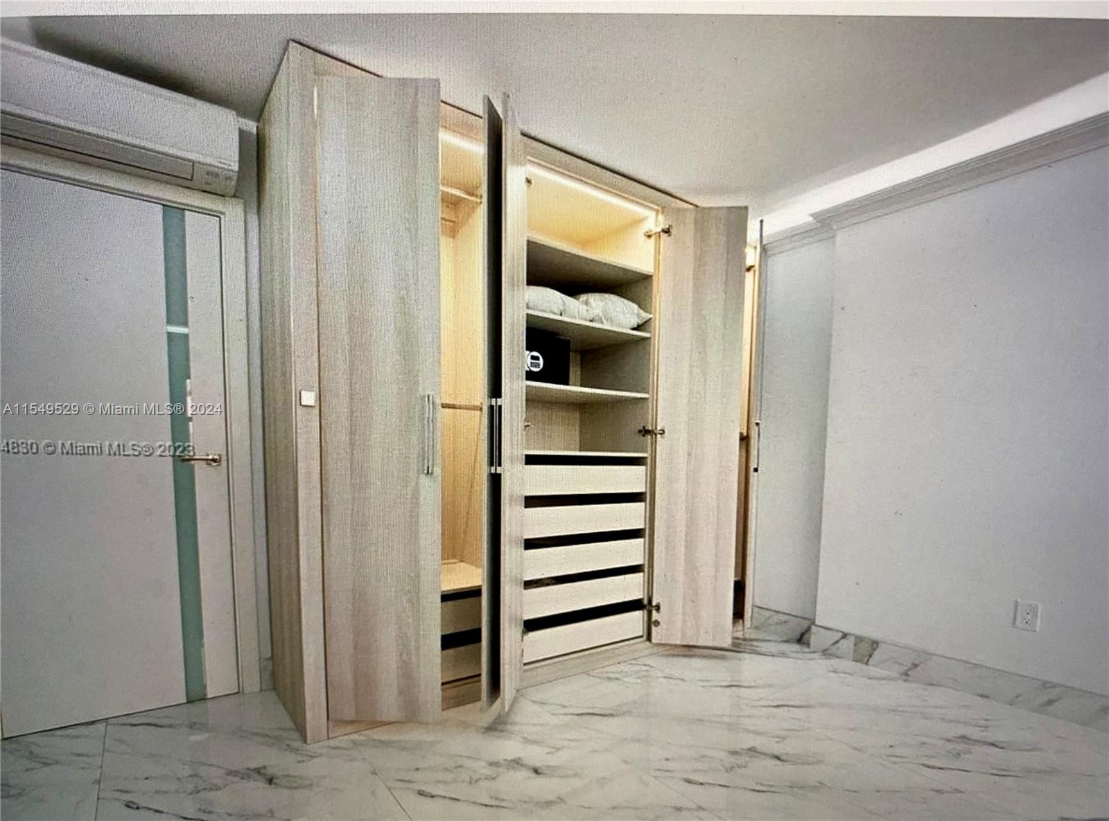 Custom made closet in the bedroom