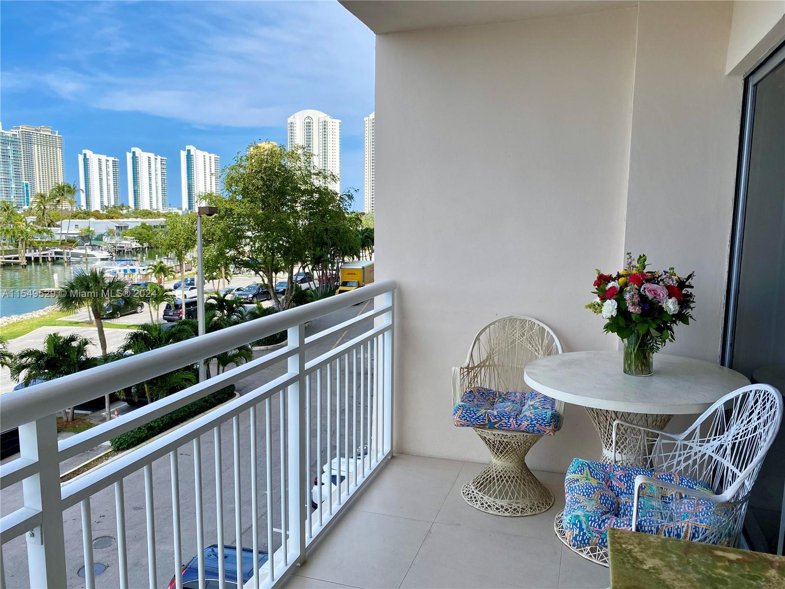 Cozy balcony with views