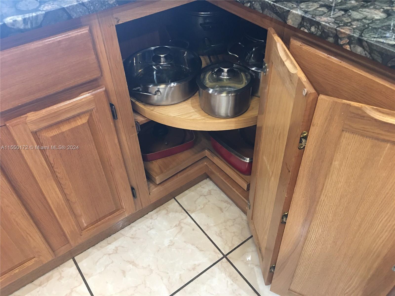 Lazy Susan for easy access