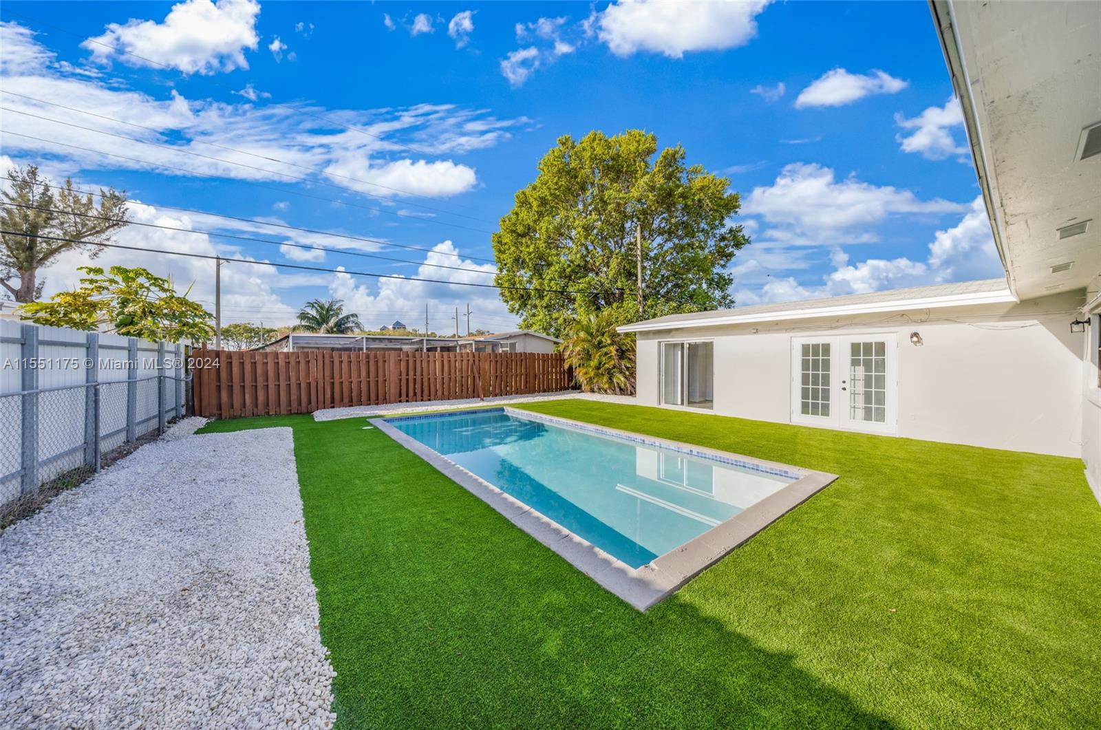 Pool area with furniture