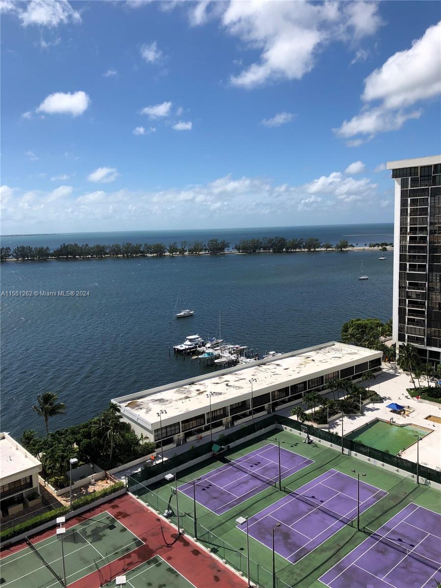 Beautiful and completly remodel unit with open kitchen. Everything new and very clean in the best Brickell location. Great water and city views from this 18th floor unit. The building has all the amenities, including pool, tennis, gym, sauna, playground, visitors parking, bbq area, 24 hour security, etc. No pets and no smoking in the unit. Available May 1st, 2024.