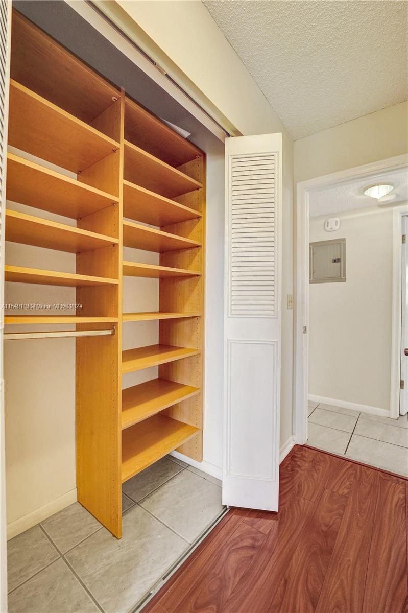 Lots of closets with built in shelving!
