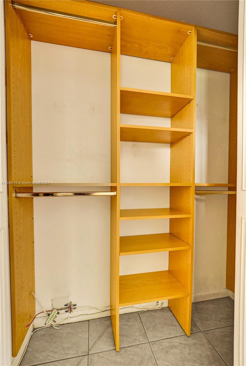Lots of closets with built in shelving!