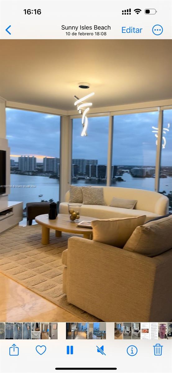 Spectacular Ocean Front remodeled 2 beds + den, 2.5 baths unit with great views of the ocean and intracoastal The den can be used as an additional bedroom  or office  Crystal Private elevator takes you directly into your foyer Marble floors through out the living room Bedrooms have wood Flooring Built in closets Building features: fully renovated lobby, heated pool, Jacuzzi, two story gym, sauna, tennis court, beach service, and much more!