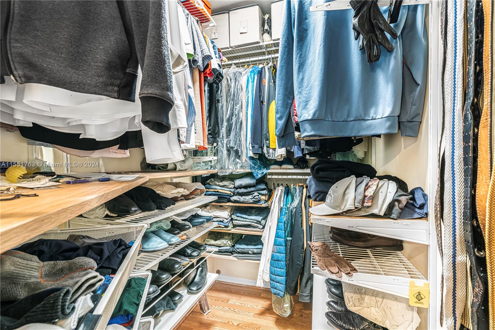 walk in closet in main bedroom