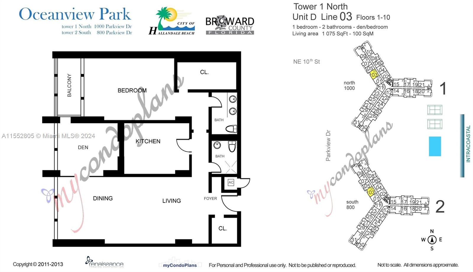 1000 Parkview Dr 703, Hallandale Beach, Florida 33009, 2 Bedrooms Bedrooms, ,1 BathroomBathrooms,Residential,For Sale,1000 Parkview Dr 703,A11552805