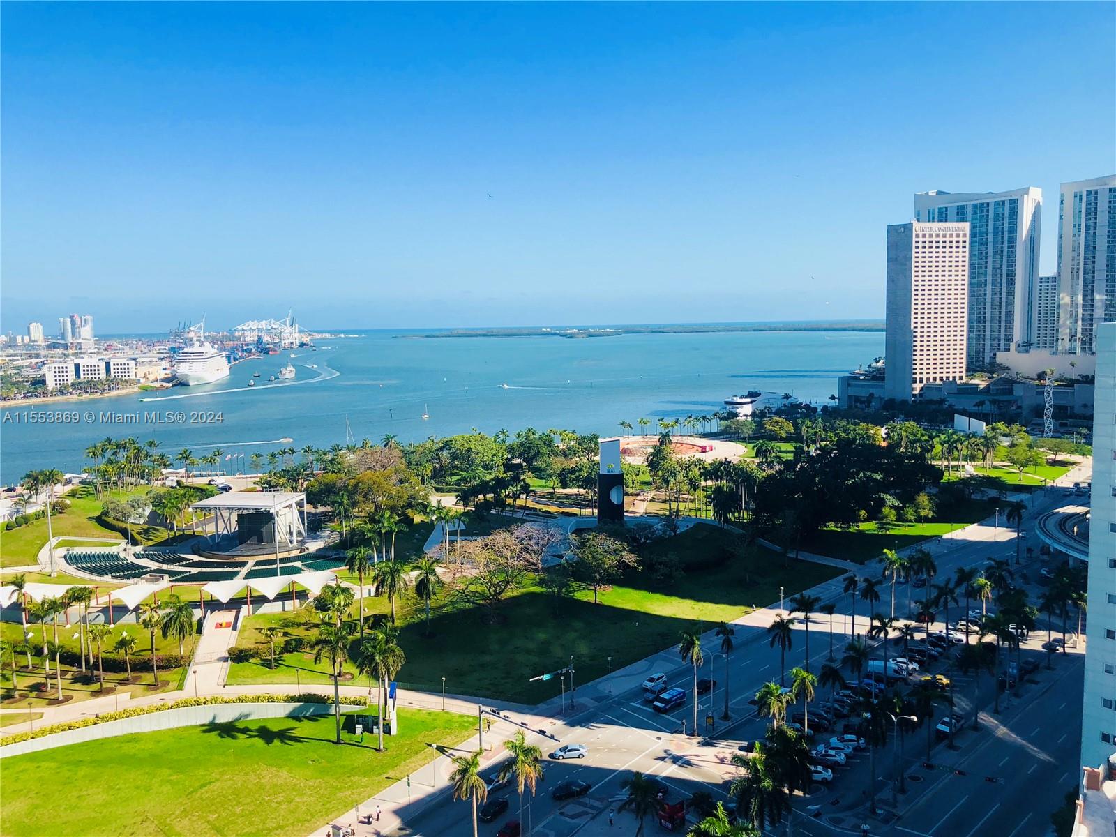 Gorgeous apartment in the heart of Downtown Miami. 2/2.5 + DEN. Across from BaySide & Kaseya Center. This apartment features S/S appliances, granite countertop, wood floors and marble floors. Bay and city view. Steps from stores, restaurants, Miami Beach and Brickell City Centre. One extra room that can be used as a there bedroom. Professionally decorated for the well know Designer Julissa De Los Santos. In addition, this building is full of amenities. 4 pools, gym, spa, movie theatre, business center, concierge, valet and recreation room. 24 hours concierge.