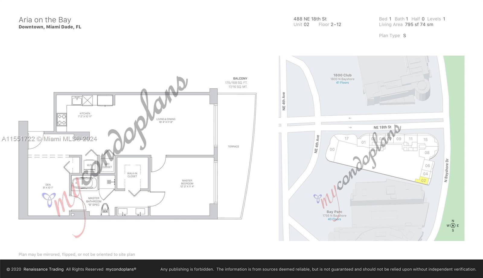 488 NE 18th St 702, Miami, Florida 33132, 2 Bedrooms Bedrooms, ,1 BathroomBathrooms,Residentiallease,For Rent,488 NE 18th St 702,A11551722