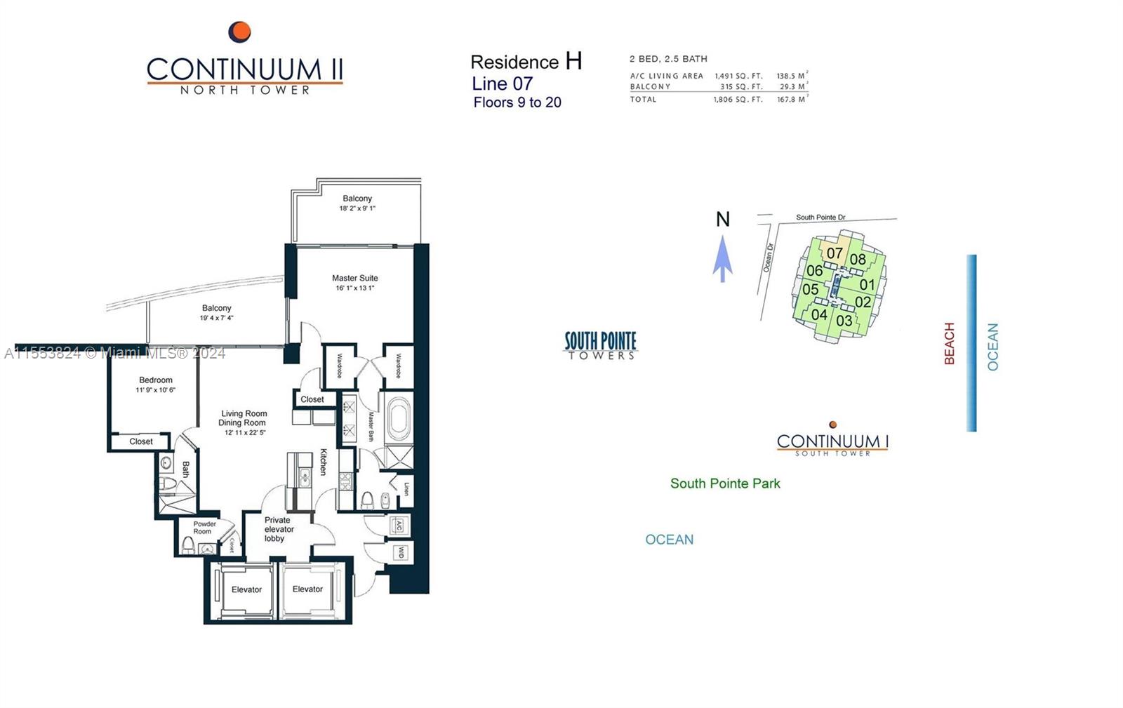 50 S Pointe Dr 1207, Miami Beach, Florida 33139, 2 Bedrooms Bedrooms, ,2 BathroomsBathrooms,Residential,For Sale,50 S Pointe Dr 1207,A11553824