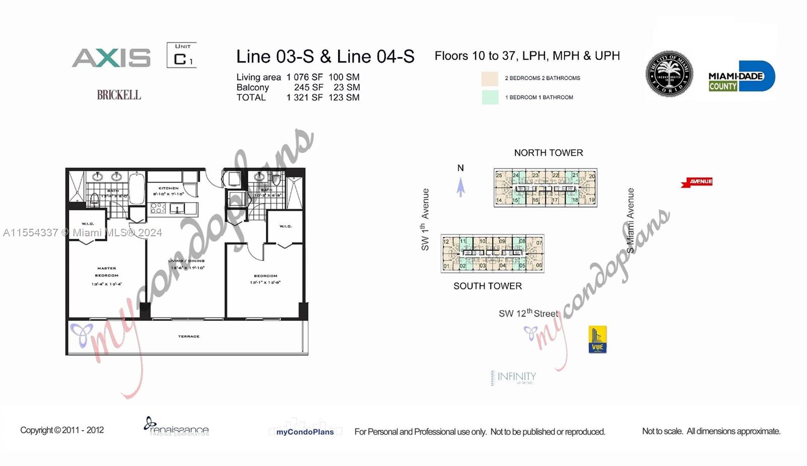 79 SW 12th St 2504-S, Miami, Florida 33130, 2 Bedrooms Bedrooms, ,2 BathroomsBathrooms,Residential,For Sale,79 SW 12th St 2504-S,A11554337