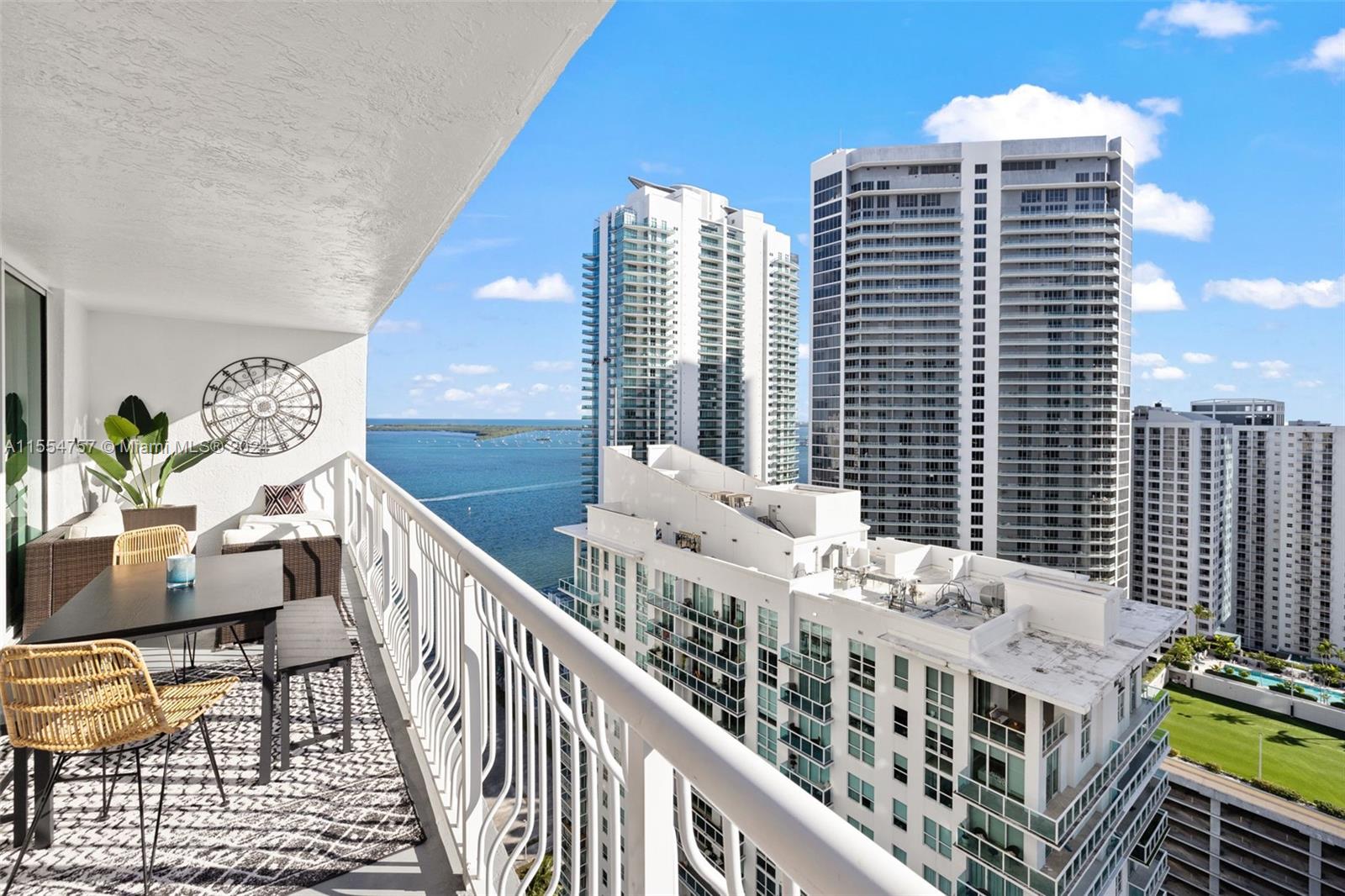 Absolutely stunning high-floor fully furnished and beautifully remodeled dream condo in the heart of Brickell. Everything is included and no detail was overlooked in curating this exceptional Airbnb approved unit. Rent it out daily, weekly, monthly or annually for complete flexibility. The residence boasts beautiful Bay views, an open kitchen, large closet and comfortable living and dining spaces in addition to a large 27 foot furnished balcony. The building has recently renovated work from home spaces, club room, gym and resort style pool and a low HOA! The unit is walking distance from Brickell City Centre and Mary Brickell Village as well as nightlife, restaurants and the picturesque island of Brickell Key. Nothing is missing in this luxurious home away from home.