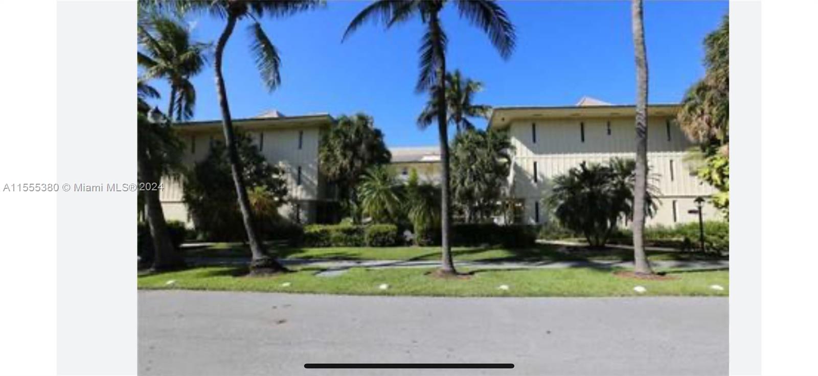 Beautiful apartment in the sought after Cay Polynesia building in Key Biscayne, that is located a short walk to the ocean through a private beach entrance.  This spacious 1 bedroom, 1 bathroom unit on the second floor is 608 sq. ft. of living space with ceramic floors throughout, a fully equipped kitchen and ample closets.  This boutique building has a large pool area, surrounded by lush landscaping.  Must see! No pets.