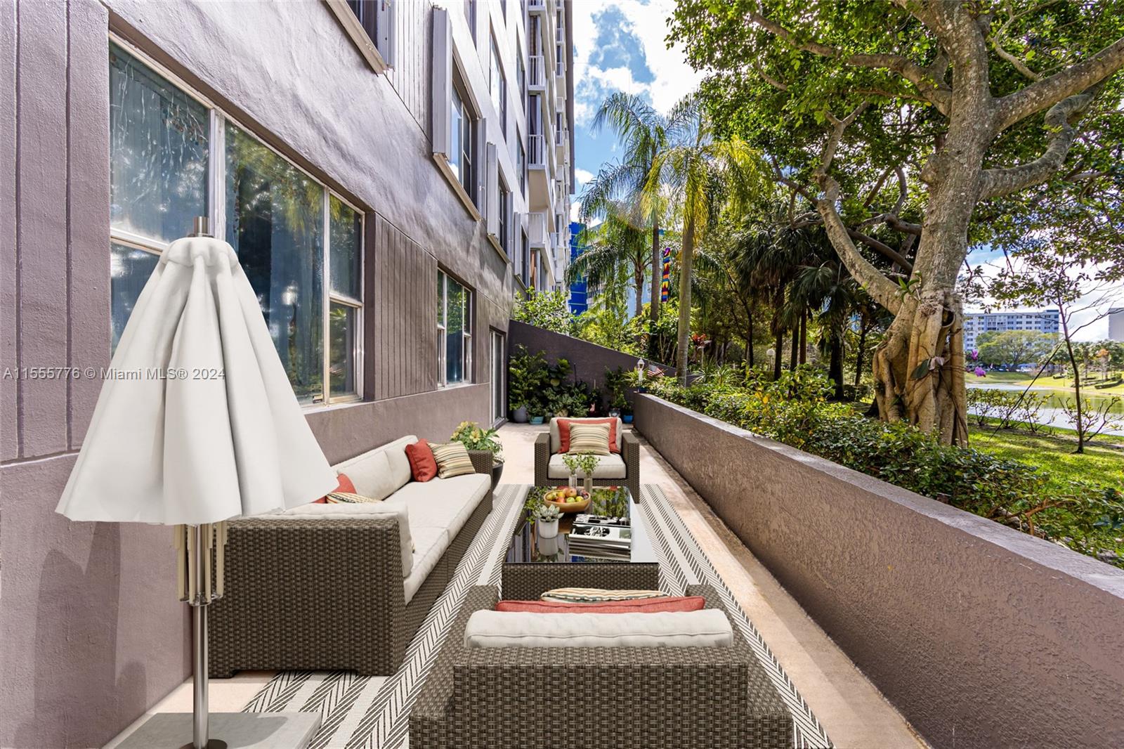 Second half of wrap around patio.