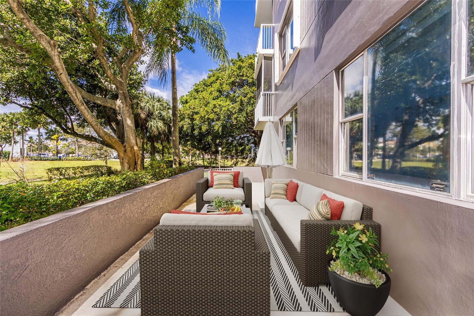 Second half of wrap around patio.