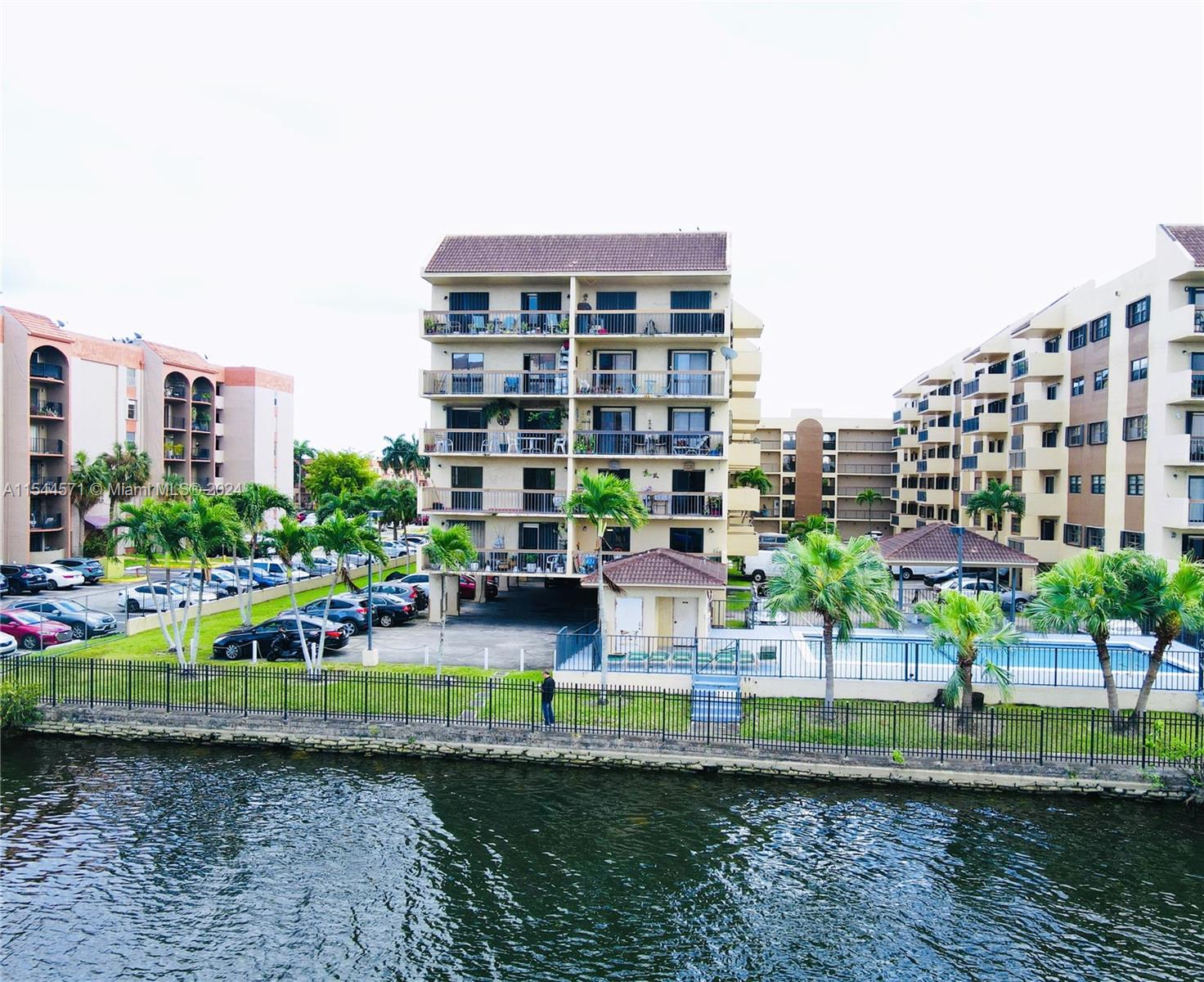 Front of the apt from the water