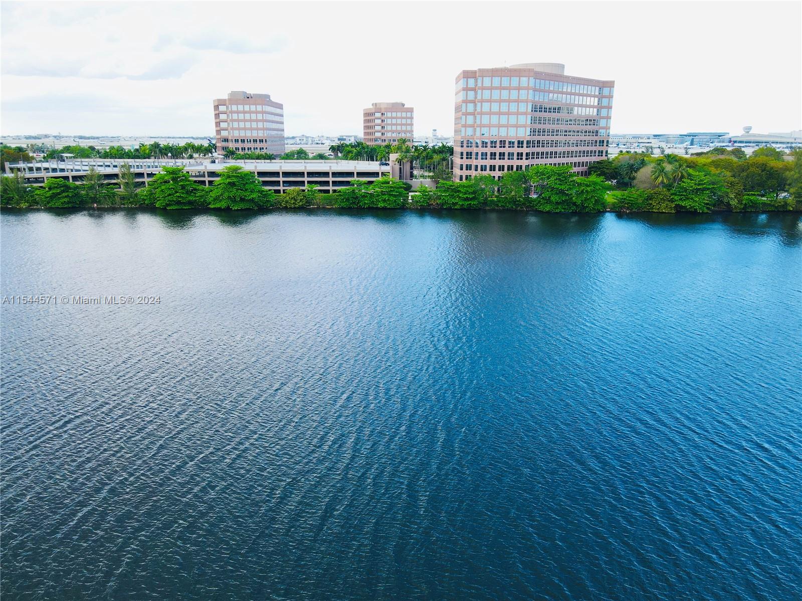 Aerial view of the front lake
