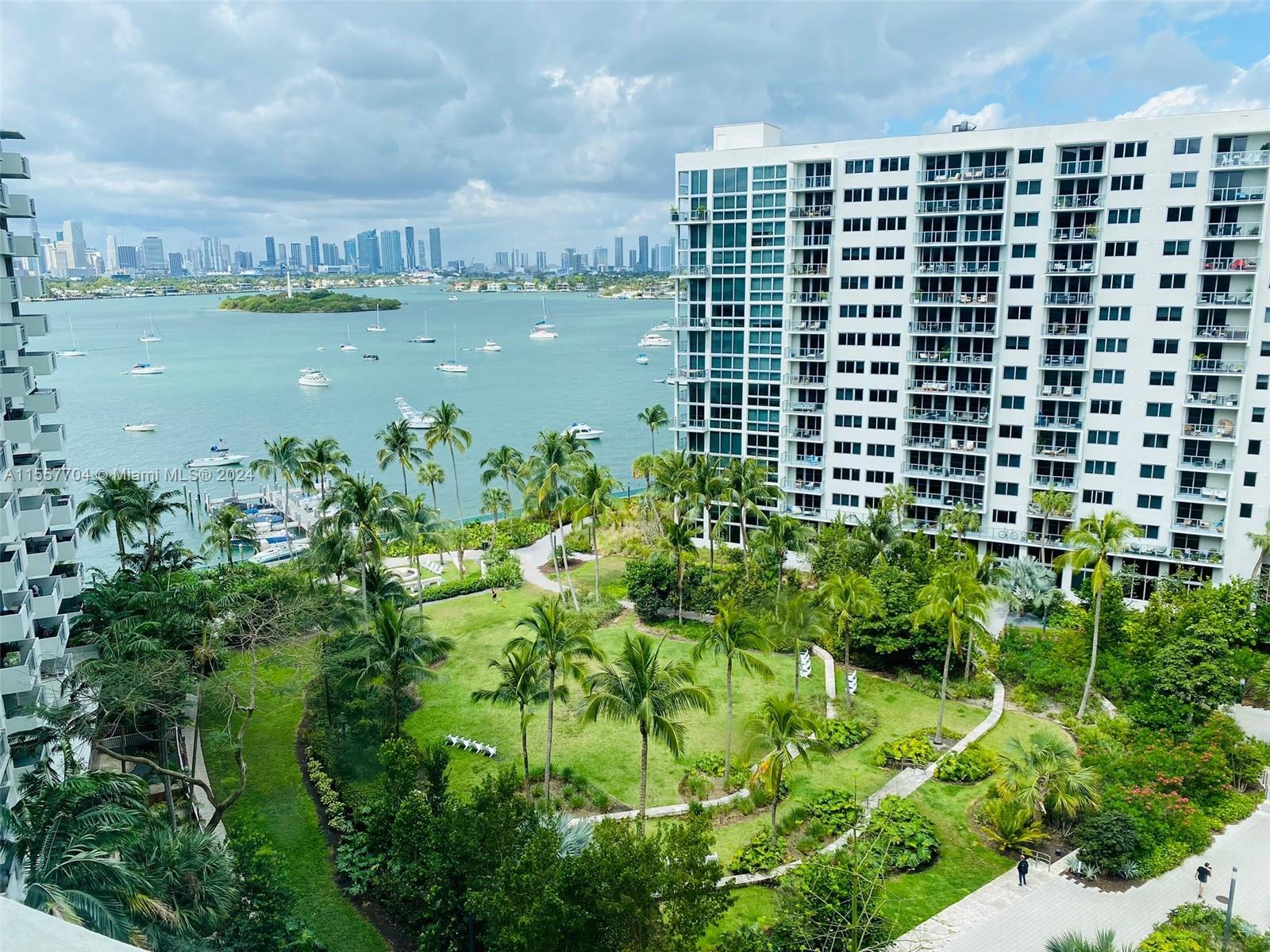 Experience resort-style living at this stunning 1-bedroom, 1-bathroom residence in the highly desired Flamingo South Beach. Boasting 788 square feet, the unit features granite countertops, stainless steel appliances, and in-unit washer/dryer. Enjoy panoramic views of the garden, bay, Miami skyline, and incredible sunsets and sunrises from the living room and bedroom. Building amenities include two pools, BBQ area, beach access, fitness center, and more. Dog park on-site. Conveniently located near shopping, beach, nightlife, and restaurants. Parking available for a monthly fee.