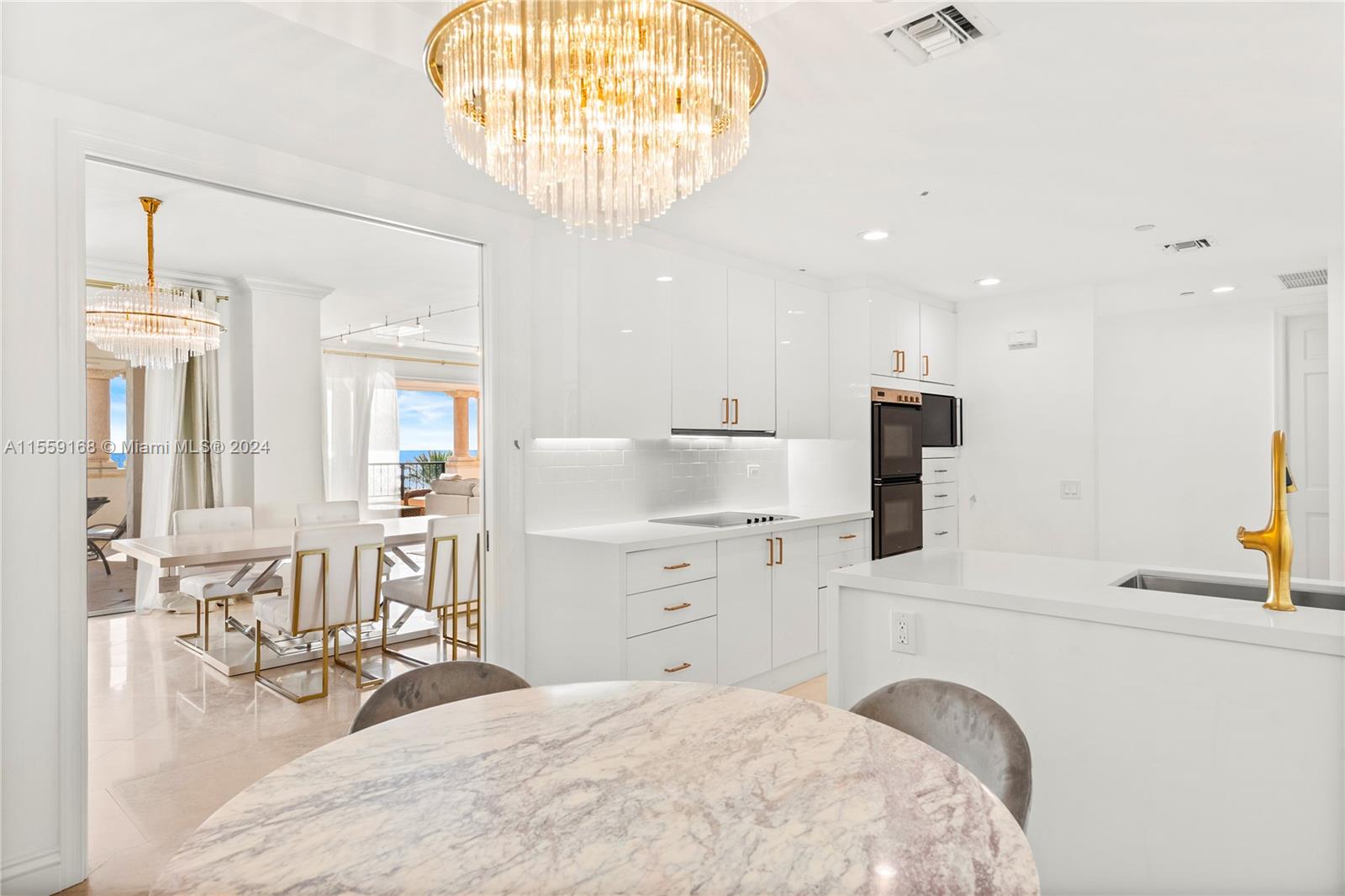 Enjoy open views of the beach & Atlantic Ocean from this newly remodeled 4th flr 3BR/3+1BA oceanfront residence. Features +/-2,858 SF, exquisite stone and white carpet floors, beautiful custom decor, open living room & family area w/ balcony. Chef's kitchen w/top appliances & adj private eat-in dining area. Principle suite features a terrace & fascinating ocean views. Dazzling master bath offers a sunken tub, glass rain shower & gold fixtures. A full-length balcony w/beach & ocean views.