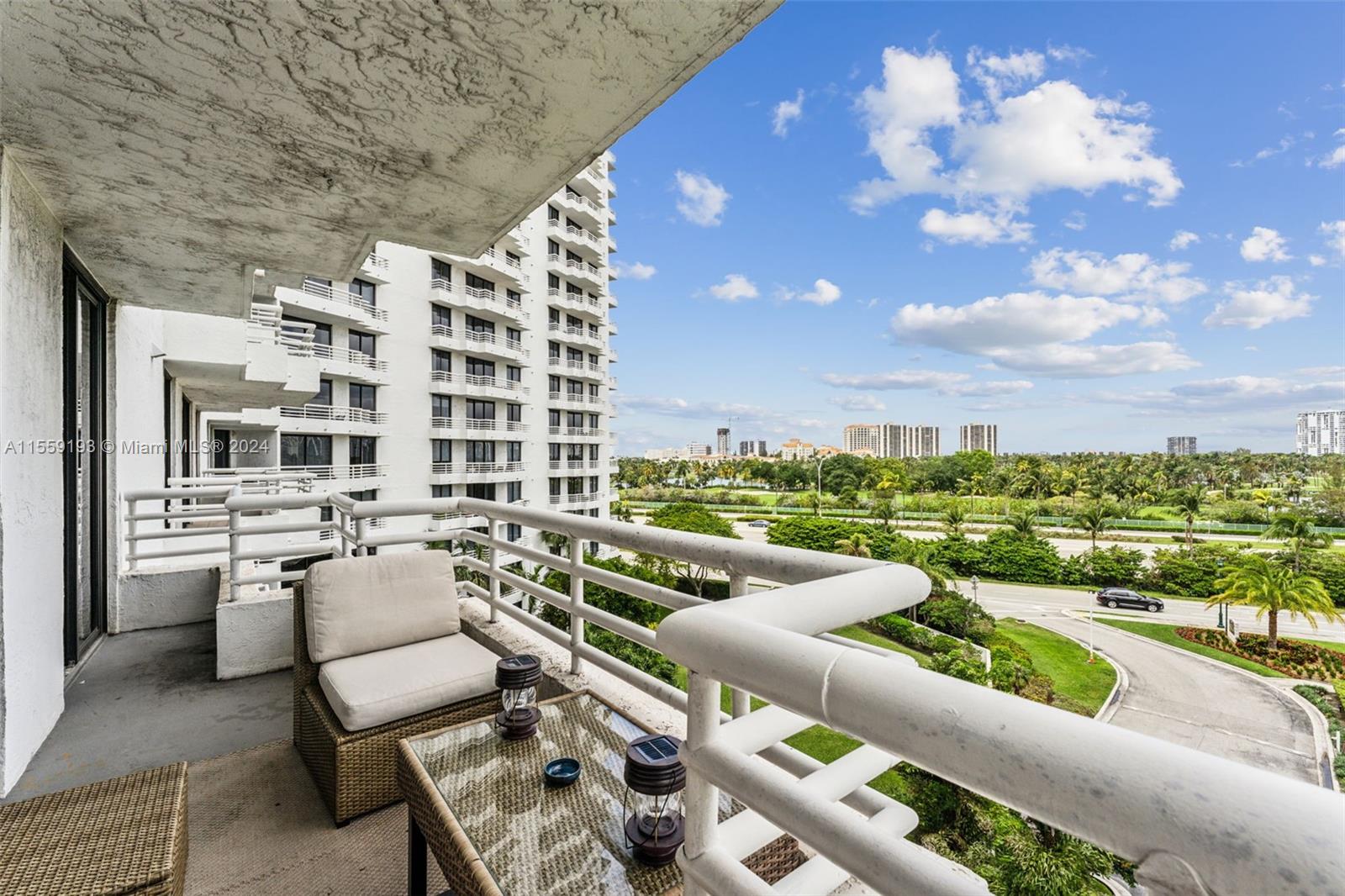 Beautiful balcony view overlooking the golf course and exercise trail.