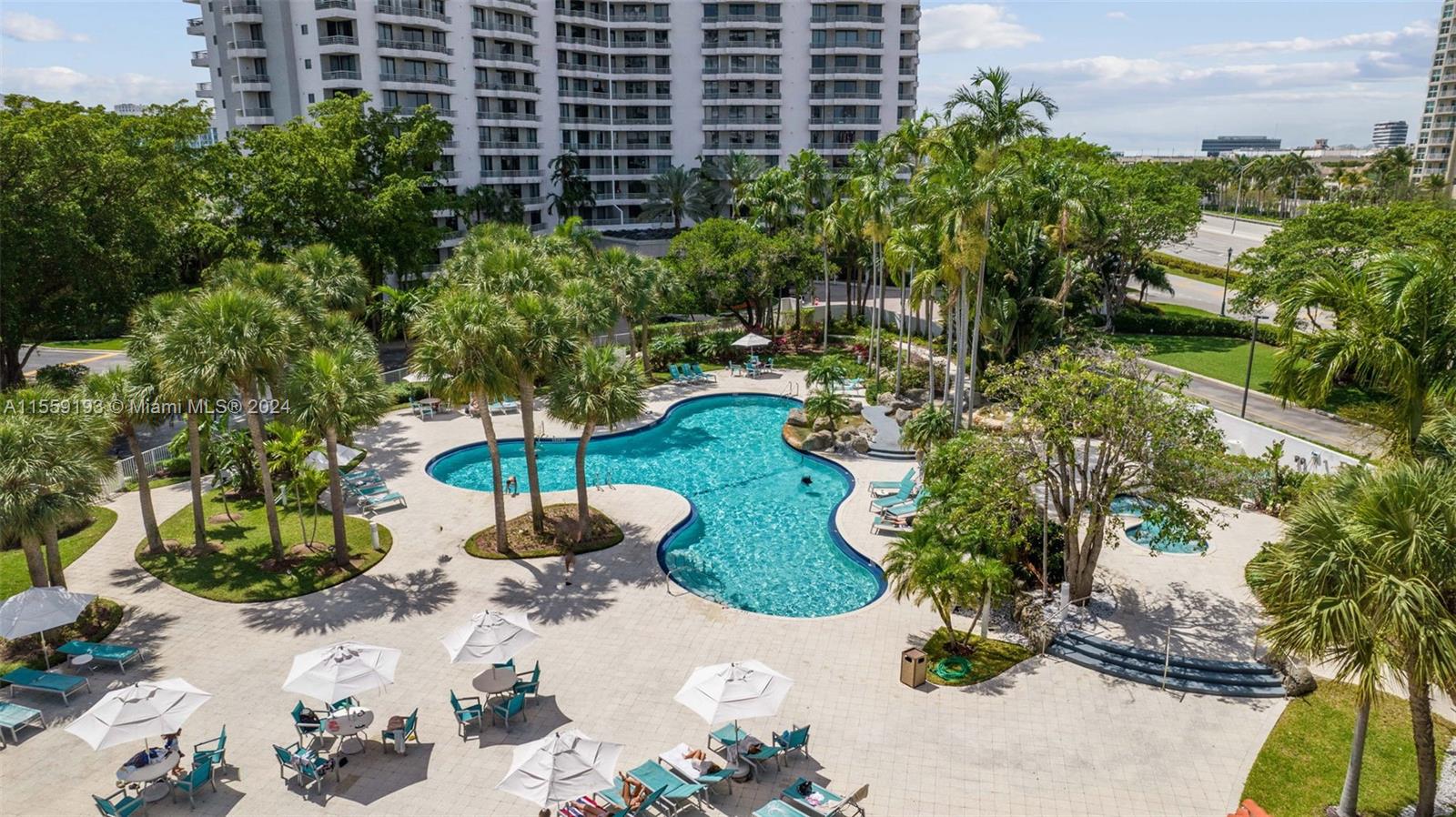 One of two beautiful pools