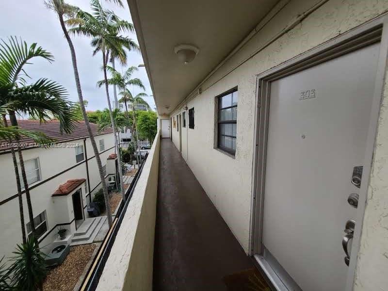 Walkway from unit 303 to the elevator