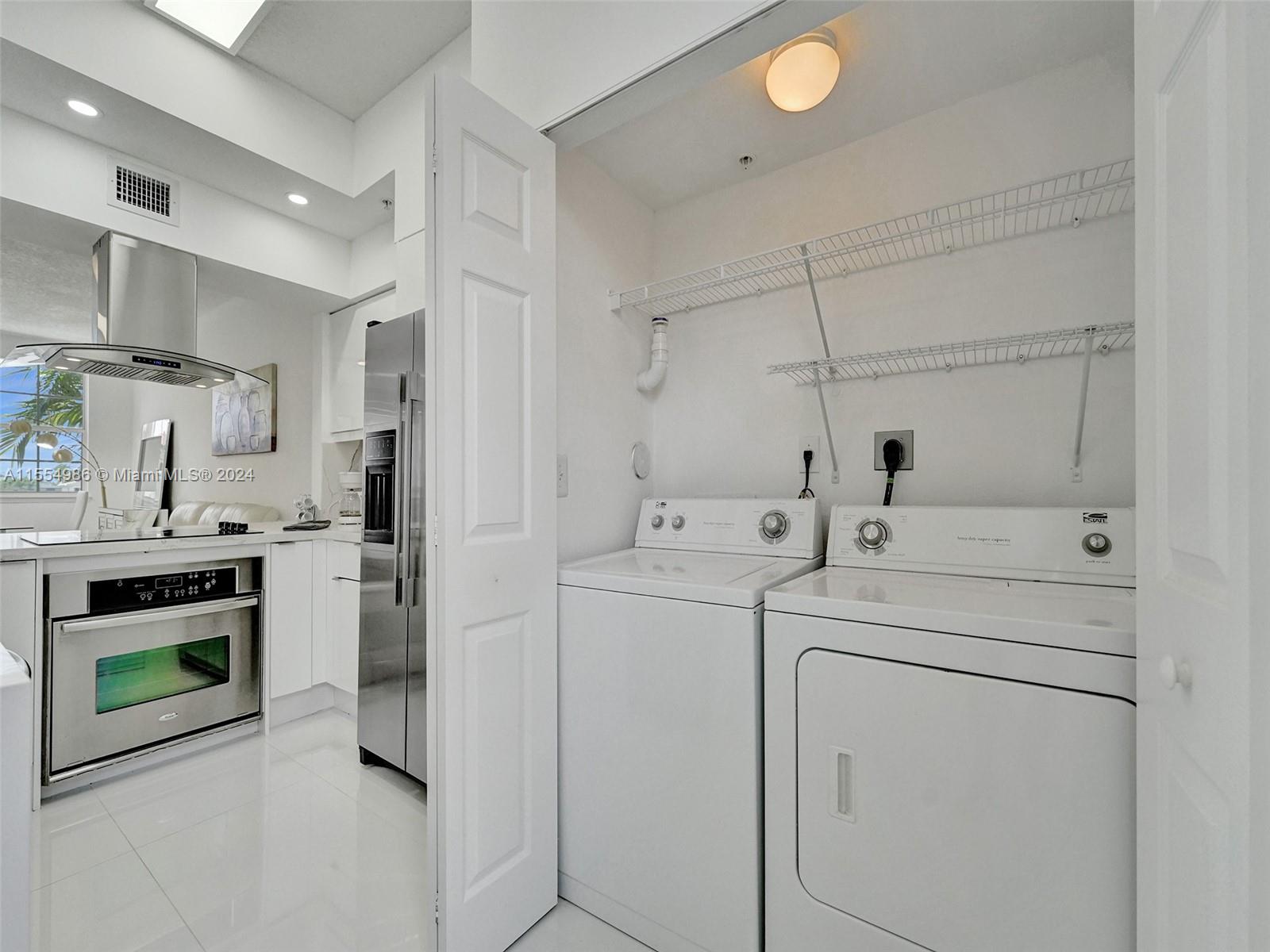 Washer Dryer connections also in Garage.